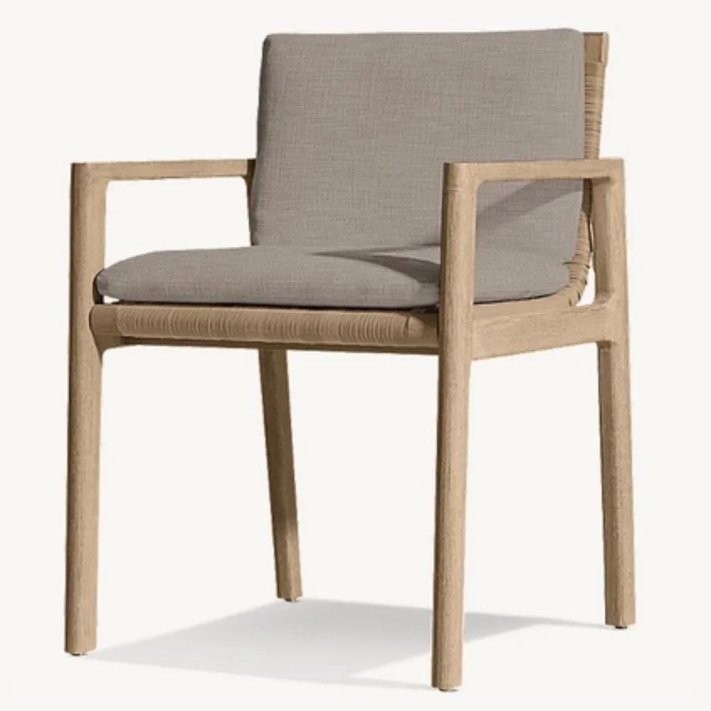 Restoration Hardware Mesa Dining Arm Chair Cushions in Mink - Set of 2